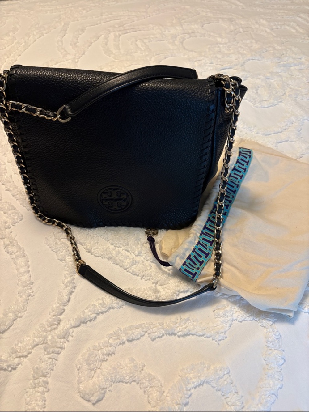 Tory Burch Black Crossbody Bag with Chain Strap